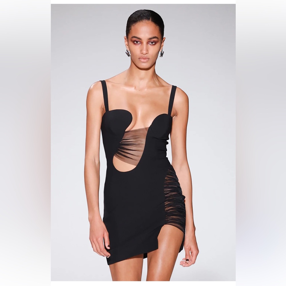 Imitation of NENSI DOJAKA Cutout jersey minidress/ bandage dress